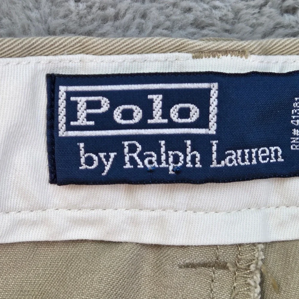 Polo Ralph Lauren Classic Chino Pants Mens 36/32 Flat Front Straight Leg Khaki